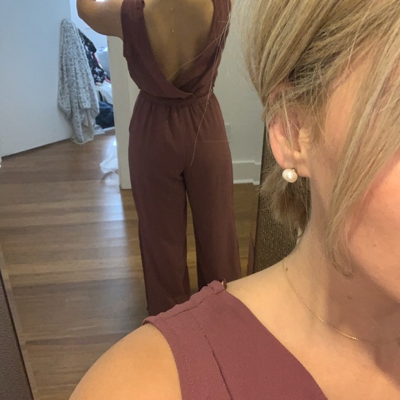 Side Split Jumpsuit with Low Back - Picture 2 of 8
